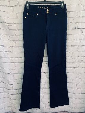 Iman Dark Navy Bootcut Jeans with Gold Rivet Detail